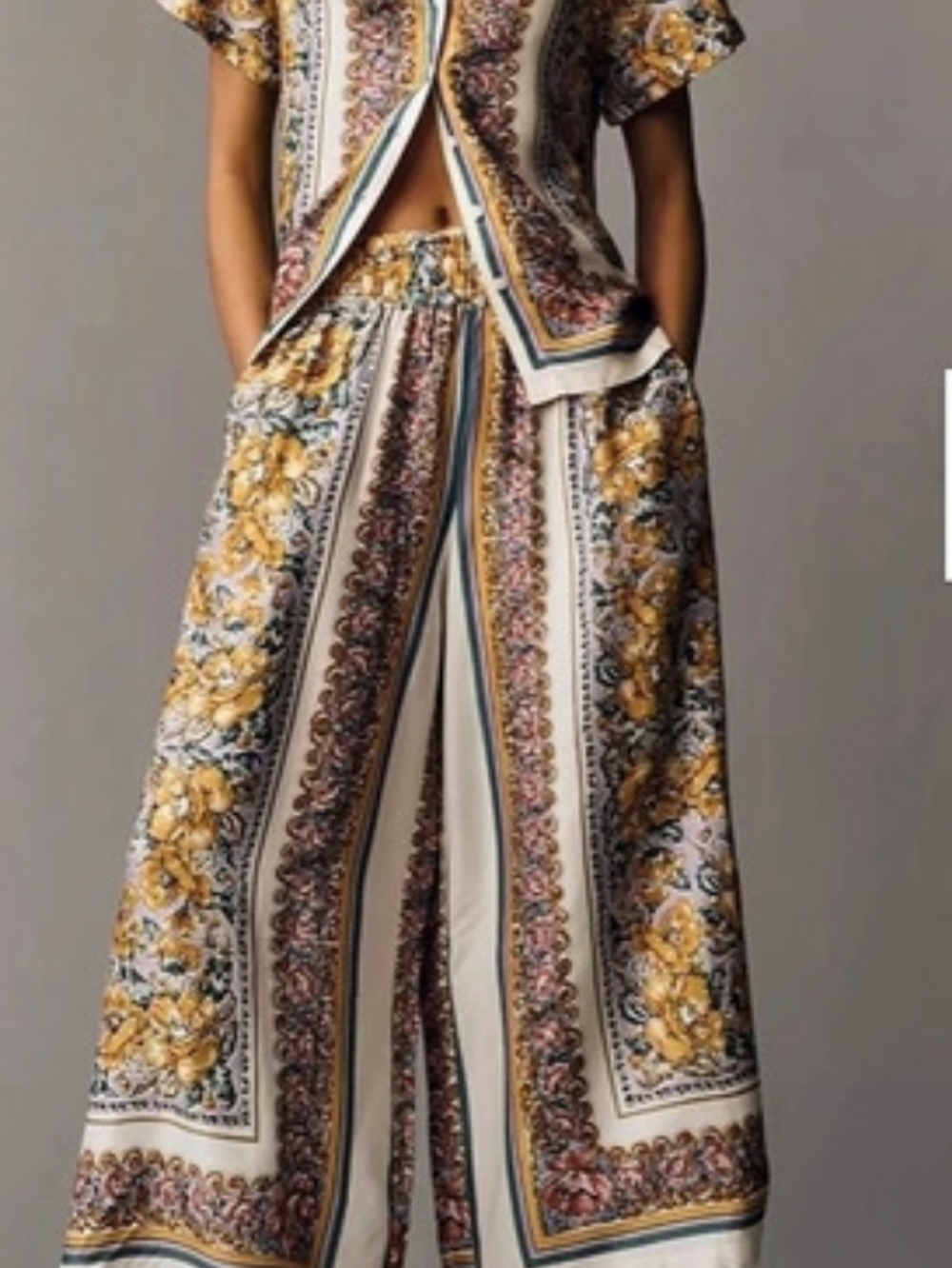 Printed Wide-Leg pants